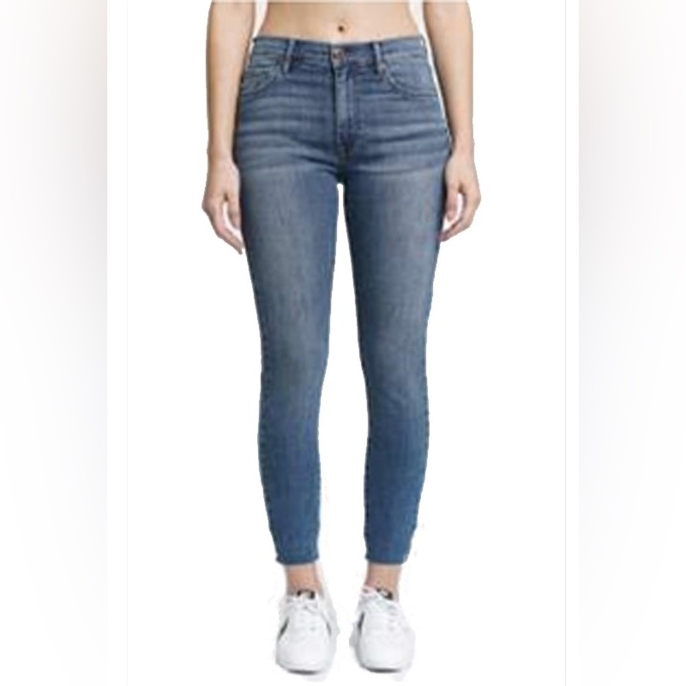 Pistola High Rise Ankle Length Skinny Jeans With Raw Hems Size 27